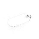 Sterling Silver Dog Tag Pendant with 5mm Jump Ring 22mm x 13mm