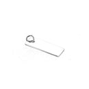 Sterling Silver Rectangle Tag Pendant with Jump Ring 20mm x 8mm