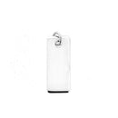 Sterling Silver Rectangle Tag Pendant with Jump Ring 20mm x 8mm