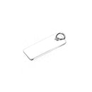Sterling Silver Rectangle Tag Pendant with Jump Ring 20mm x 8mm