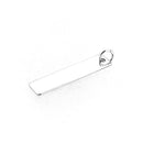 Sterling Silver Rectangle Tag Pendant with Jump Ring 30mm x 8mm