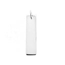 Sterling Silver Rectangle Tag Pendant with Jump Ring 30mm x 8mm