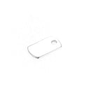 Sterling Silver Dog Tag Pendant Blank 12mm x 7mm