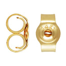 High-quality 14ct Yellow Gold Earring Butterfly Backs Scrolls 2.5mm x 4mm x 2 for secure and stylish earring support