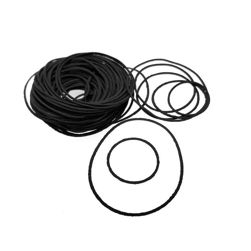 100x Watch Seals Flat Rubber O Ring Gaskets - Assorted Sizes