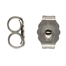 High-quality 14ct White Gold Earring Butterfly Backs Scrolls 3mm x 4.5mm x 2 for secure and stylish earring support