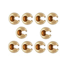 14ct Gold Filled Bead Crimp Covers for Professional Jewelry Finishing