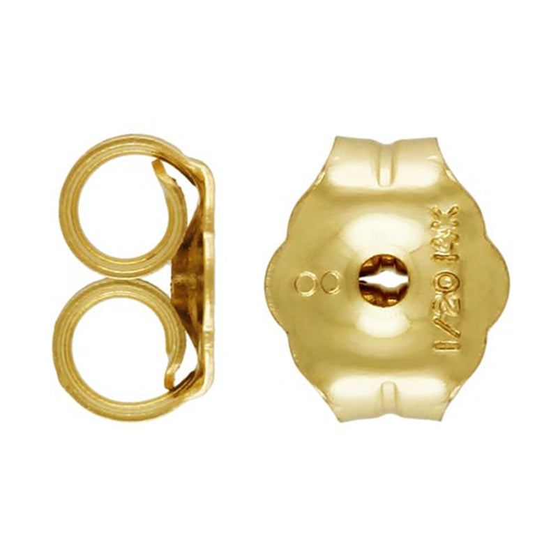 14ct Gold Filled Earring Backs with Scrolls