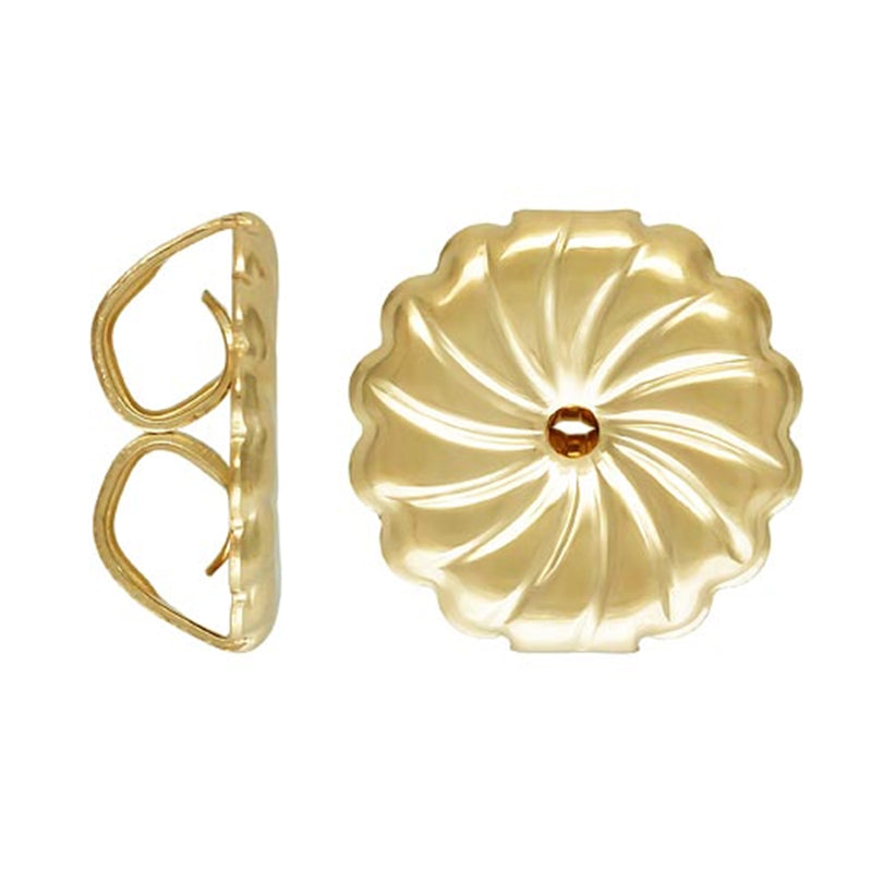 14ct Gold Filled Earring Butterfly Backs Scrolls Large x x