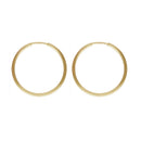 40mm 14ct Gold Filled Endless Hoop Sleeper Earrings on white background