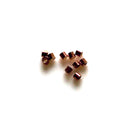 Close-up of 1.1mm 18ct Red Rose Gold Plated Sterling Silver Crimp Tubes for jewelry-making