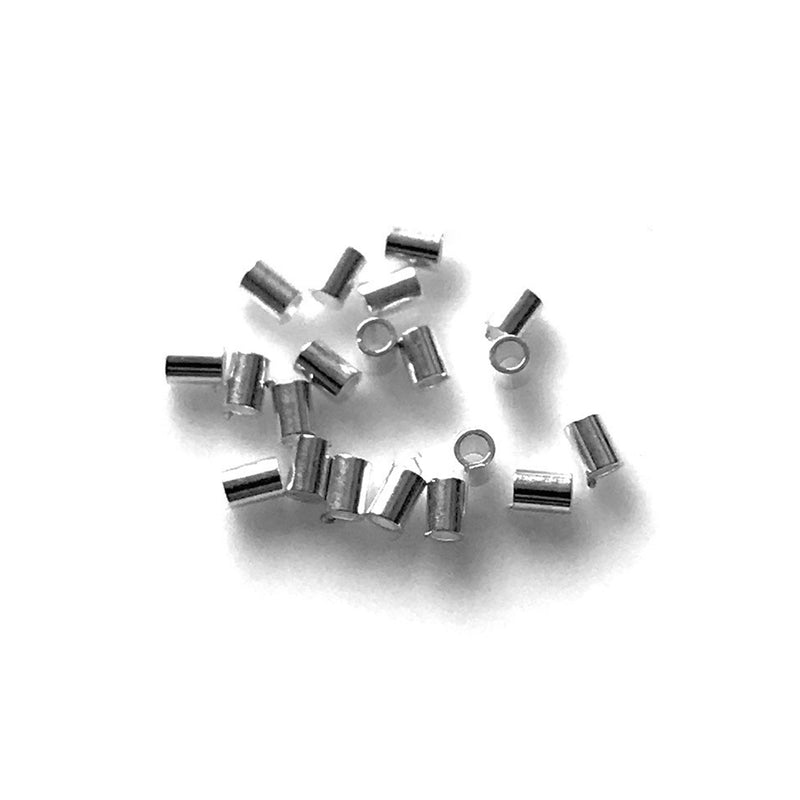 20x 1.1mm x 1.5mm x 0.8mm Sterling Silver Crimp Tubes | Jewellery Trade Resources