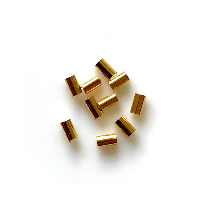 18ct gold-plated sterling silver crimp tubes for jewelry making