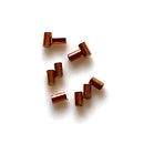 18ct Red Rose Gold Plated Sterling Silver Crimp Tubes - Pack of 10