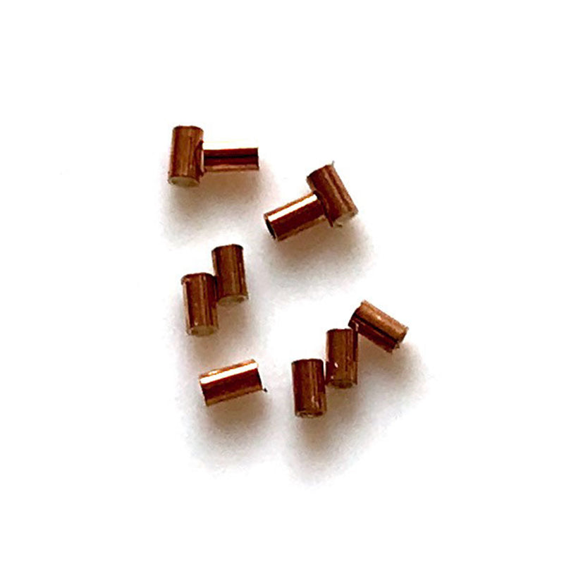 18ct Red Rose Gold Plated Sterling Silver Crimp Tubes - Pack of 10