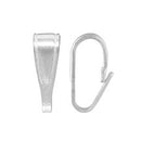 Sterling Silver Pendant Pinch Bail Loop 8mm x 2.8mm