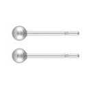 Sterling silver 3mm round ball stud earrings pair