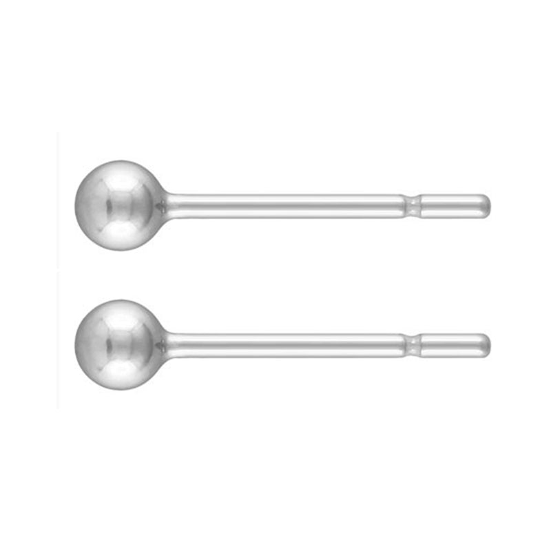 Classic 3mm sterling silver ball studs in bulk pack