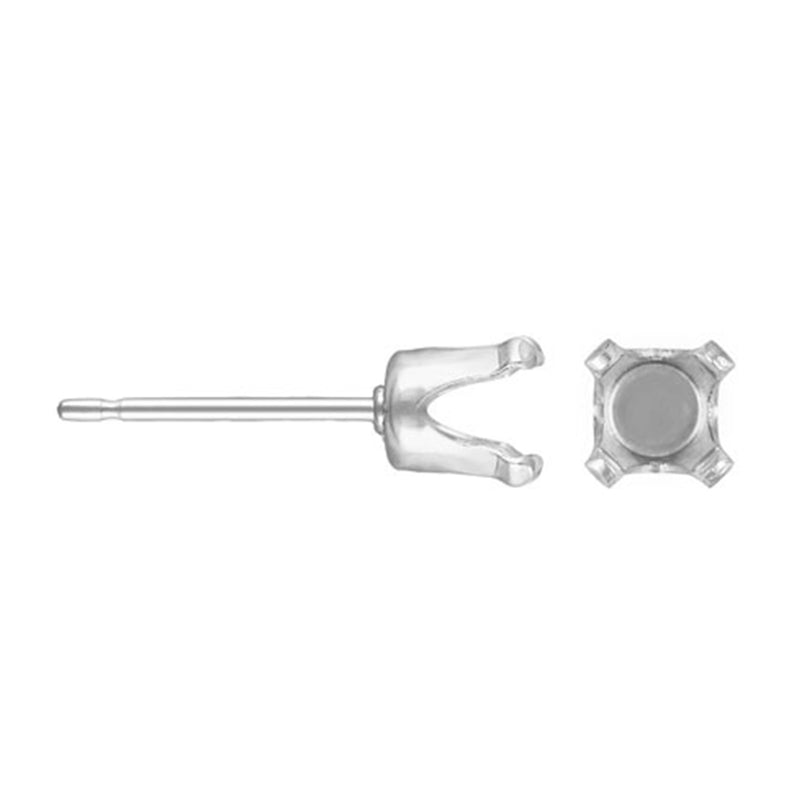 Sterling Silver Snap-in Setting Earrings for 5mm Round Gemstones to create elegant studs