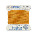 Griffin Amber Yellow Nylon Power Silky Thread No.14 for advanced bead and pearl stringing projects