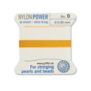 Griffin Amber Yellow Nylon Power Silky Thread No.0 for stringing pearls and beads