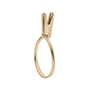 Yellow Gold-Colored Display Ring for Gemstones and Diamonds