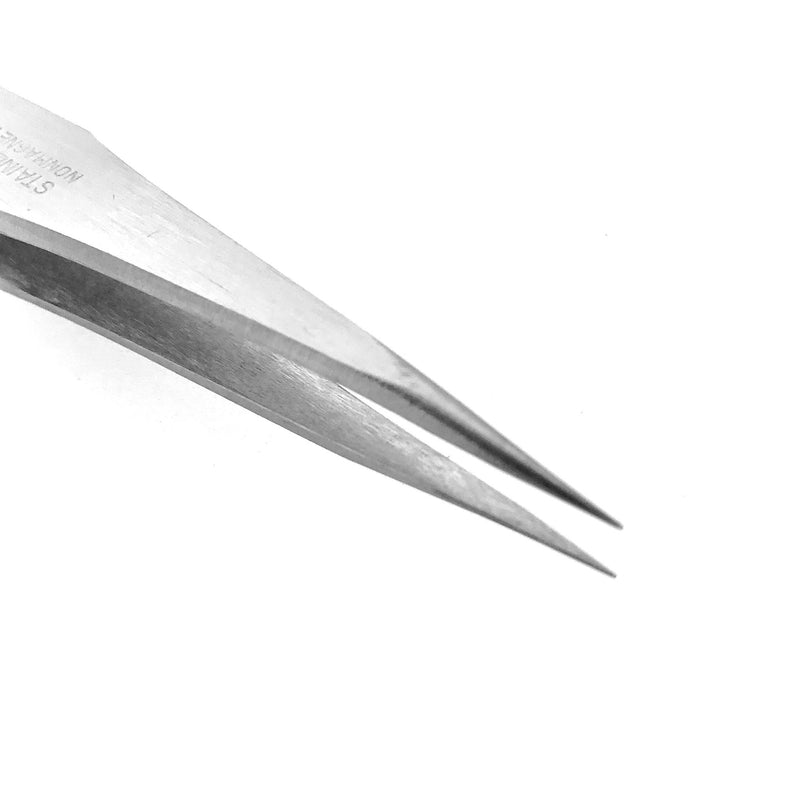 Stainless Steel AA Tweezers with Fine 0.4mm Tips for Precision Work