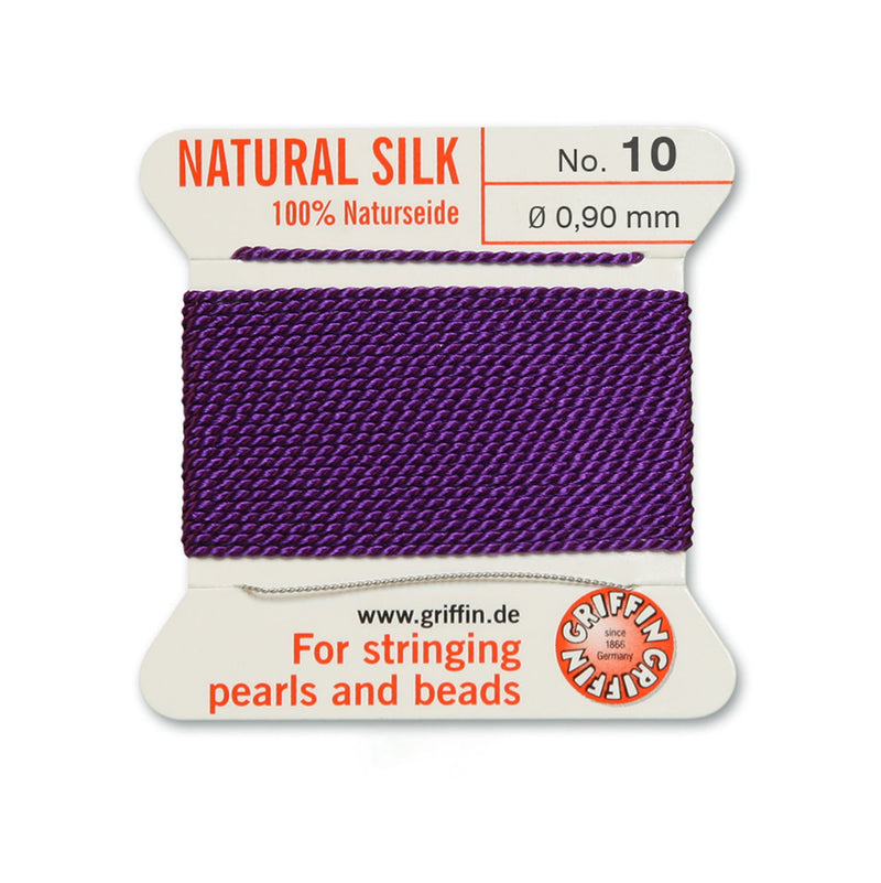 Griffin Amethyst Purple Silk No.10 0.90mm with beading needle included