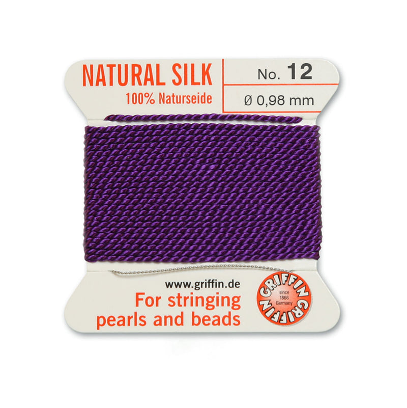 Griffin Amethyst Purple Silk No.12 0.98mm including beading needle