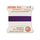 Griffin Amethyst Purple Silk No.2 0.45mm with beading needle