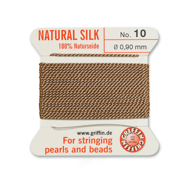 Griffin Beige Silk No.10 0.90mm spool for stringing pearls and beads