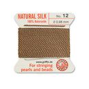Griffin Beige Silk No.12 0.98mm spool perfect for pearl and bead stringing