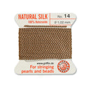 Griffin Beige Silk No.14 1.02mm spool for expert pearl and bead stringing