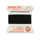Griffin Black Silk No.7 0.75mm: Exceptional Thread for Beading and Pearl Stringing