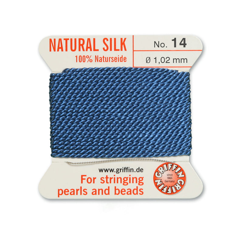 Griffin Blue Silk 1.02mm No.14 for exceptional pearl and bead stringing
