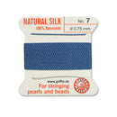 Griffin Blue Silk No.7 0.75mm: Premium Thread for Beading & Pearl Stringing