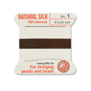 Griffin Brown Silk 0.35mm No.1 for pearl and bead stringing