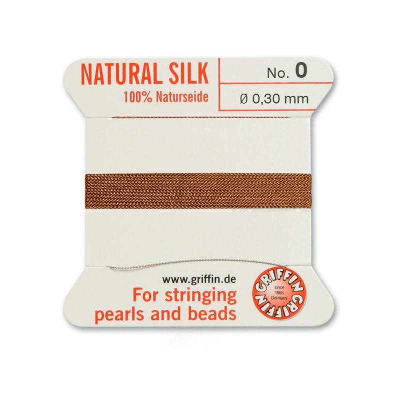 Griffin Cornelian Silk No.0 0.30mm for delicate pearl and bead stringing projects