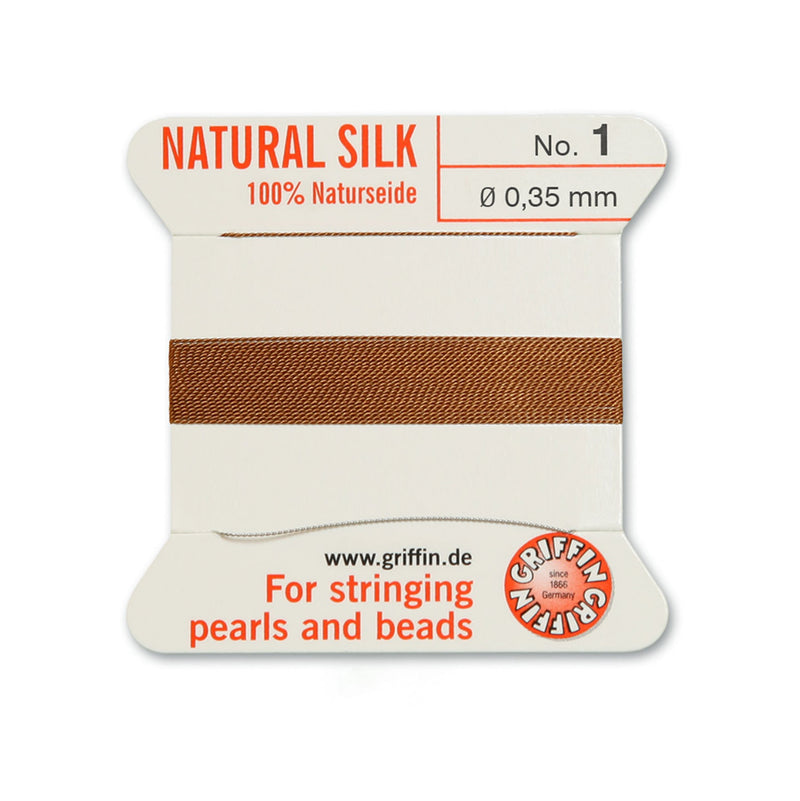Griffin Cornelian Silk No.1 0.35mm for accurate pearl and bead stringing projects