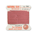 Griffin Dark Pink Silk No.14 - 1.02mm thread for professional bead and pearl stringing
