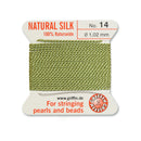 Griffin Jade Green Silk No.14 1.02mm Cord, perfect for bead and pearl stringing