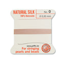 Griffin Light Pink Silk No.0 0.30mm Cord for delicate bead and pearl stringing