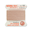 Griffin Light Pink Silk No.12 0.98mm | High-Quality Thread for Stringing Pearls & Beads