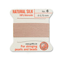 Griffin Light Pink Silk No.6 0.70mm | High-Quality Bead & Pearl Stringing Cord