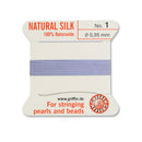 Griffin Lilac Purple Silk No.1 0.35mm Cord for fine bead and pearl stringing