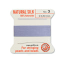 Griffin Lilac Purple Silk No.3 0.50mm Cord for premium bead and pearl stringing