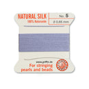 Griffin Lilac Purple Silk No.5 0.65mm Cord for high-quality bead and pearl stringing