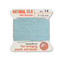 Griffin No.14 Turquoise Silk 1.02mm thread with beading needle for professional bead and pearl stringing
