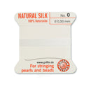 Griffin White Silk No.0 - 0.30mm for Stringing Pearls & Beads with Ease