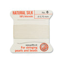 Griffin White Silk No.6 - 0.70mm for Premium Pearl & Bead Stringing